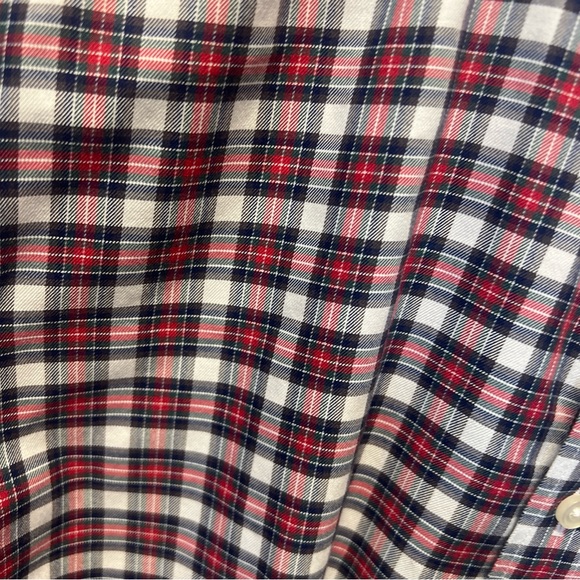 UNTUCKIT Mens Red Blue Plaid Button Down  Shirt Large Wrinkle Free - Picture 5 of 11